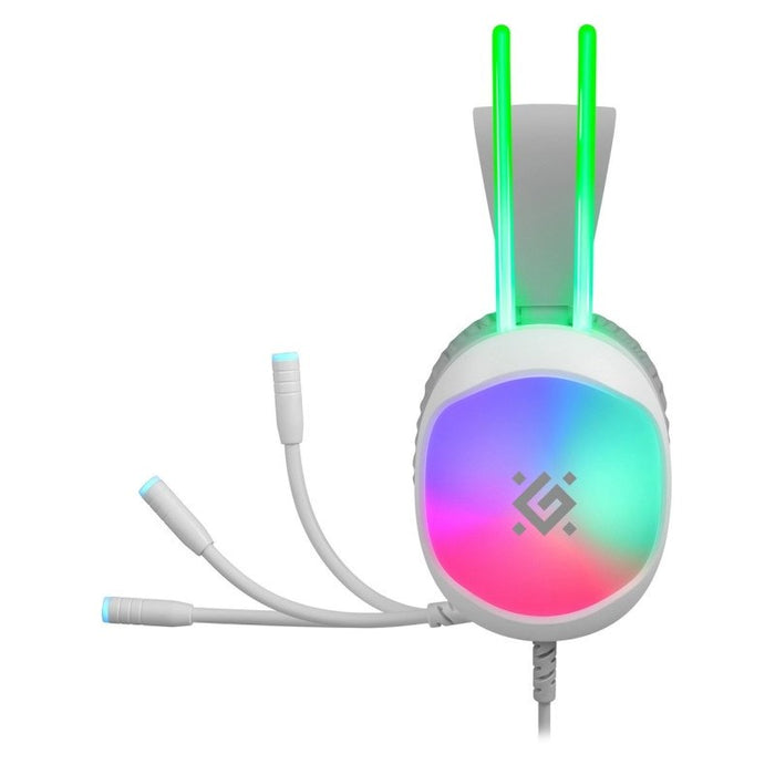 СЛУШАЛКИ DEFENDER ECLIPSE RGB WHITE