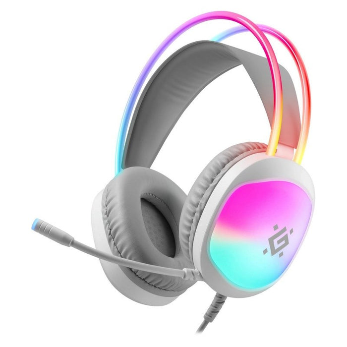 СЛУШАЛКИ DEFENDER ECLIPSE RGB WHITE