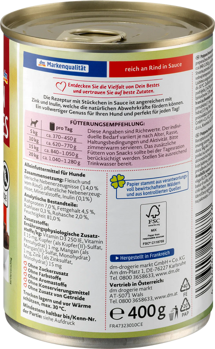 Храна за куче с говеждо със сос, 400 g