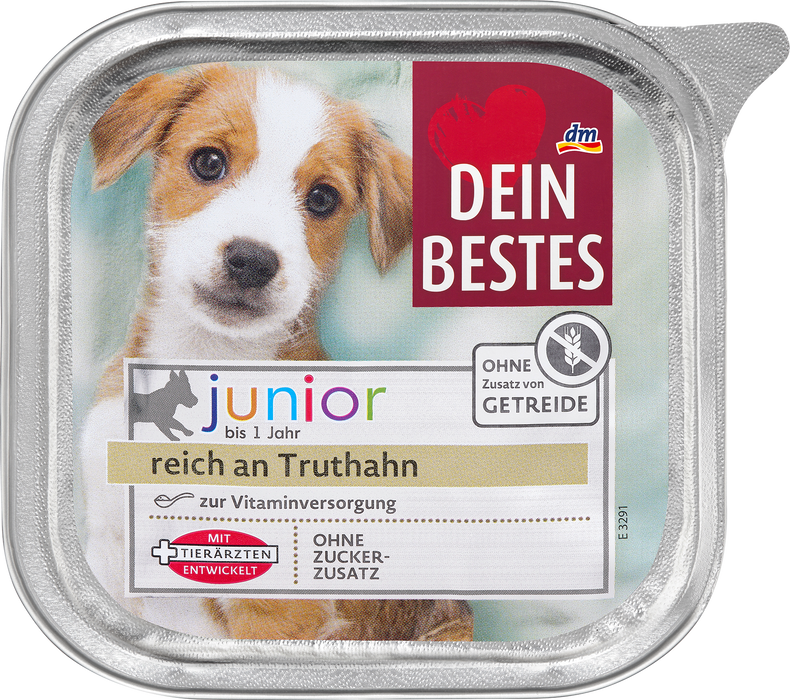 Храна за кучета с пуешко, Junior, 150 g