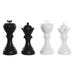 Декоративна фигурка DKD Home Decor Бял Черен Шахматни