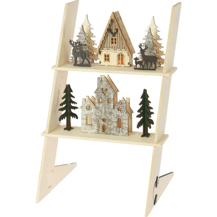 ДЕКО СТЪЛБА С КЪЩИ 20X18X31CM LED AX5308250