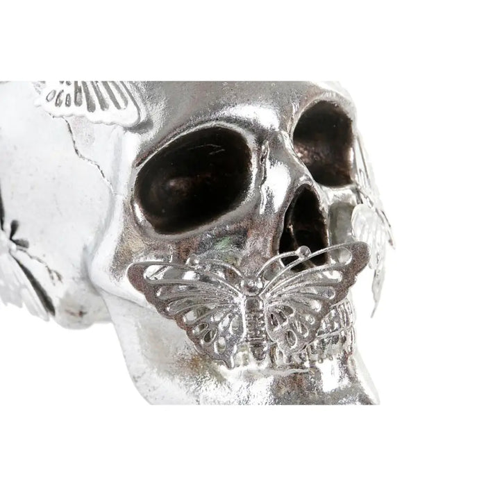Декоративна фигурка DKD Home Decor Златен Сребрист Череп