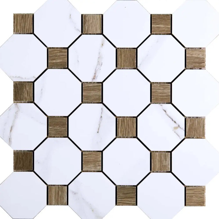 ДЕКОР 30X30 ДЕЛФИ МОЗАЙКА МИКС БЯЛА