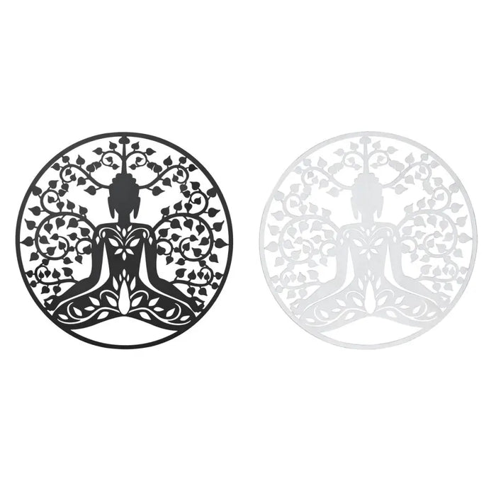 Декорация за стена DKD Home Decor 100 x 1 x 100 cm Черен