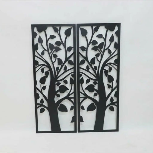 Декорация за стена DKD Home Decor (2 Части) Дърво Метал
