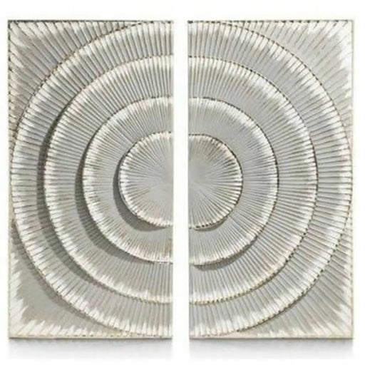 Декорация за стена DKD Home Decor 2 Части Сребрист Сив