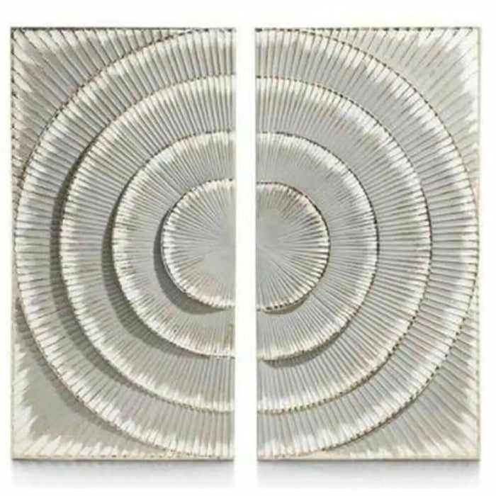 Декорация за стена DKD Home Decor 2 Части Сребрист Сив