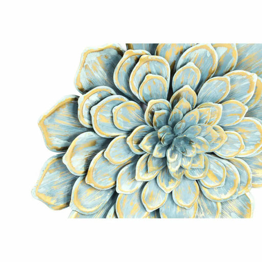 Декорация за стена DKD Home Decor 61 x 8 x 61 cm Цвете Син
