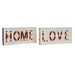 Декорация за стена DKD Home Decor Бял Червен Град 48 x 4 x