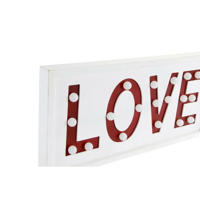 Декорация за стена DKD Home Decor Бял Червен Град 48 x 4 x