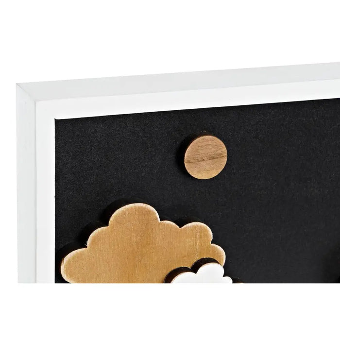 Декорация за стена DKD Home Decor Бял Кафяв Къщи Град 40 x
