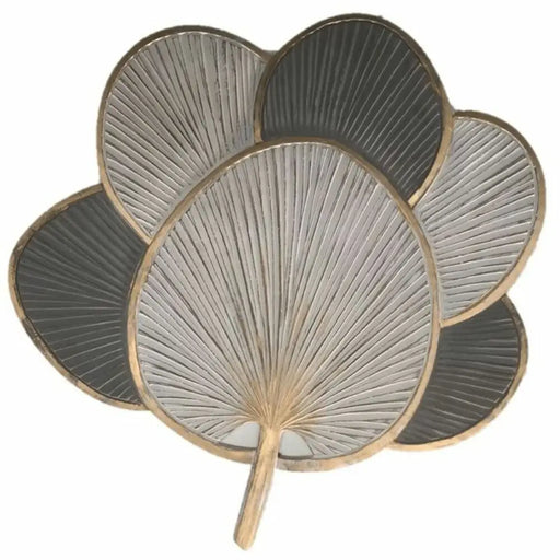 Декорация за стена DKD Home Decor Бял Сив Златен 121 x 2 x