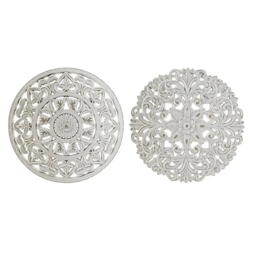 Декорация за стена DKD Home Decor Бял Mandala Индианец