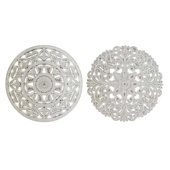 Декорация за стена DKD Home Decor Бял Mandala Индианец