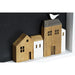 Декорация за стена DKD Home Decor Бял Кафяв Къщи Град 40 x