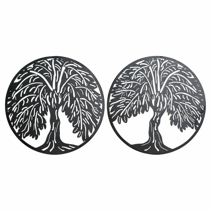 Декорация за стена DKD Home Decor Дърво Метал (2 pcs) (40 x