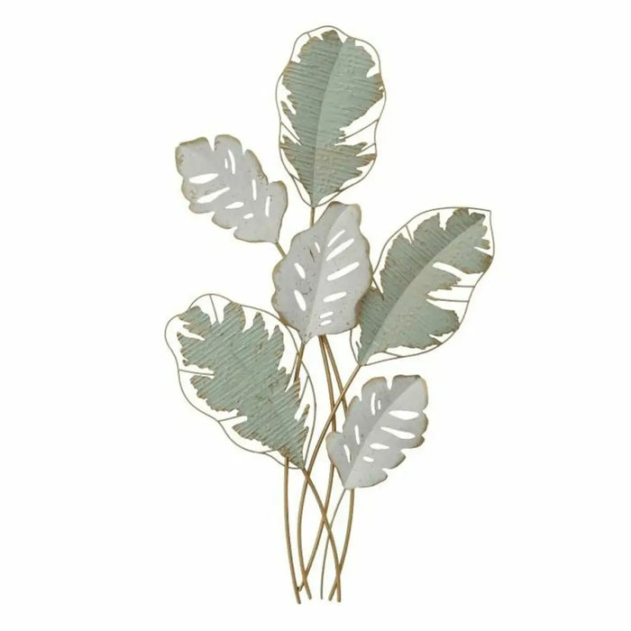 Декорация за стена DKD Home Decor Метал Бял Зелен Модерен