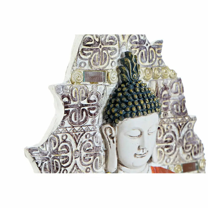 Декорация за стена DKD Home Decor Син Червен Златен Буда