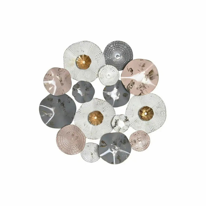 Декорация за стена DKD Home Decor Сив Метал Бял (80 x 7 x