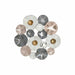 Декорация за стена DKD Home Decor Сив Метал Бял (80 x 7 x