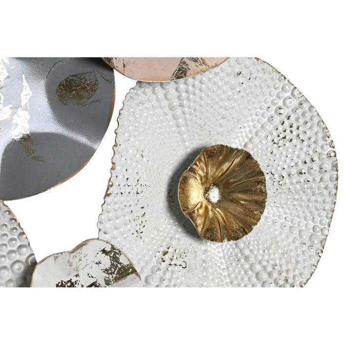 Декорация за стена DKD Home Decor Сив Метал Бял (80 x 7 x