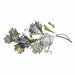 Декорация за стена DKD Home Decor Сив Златен Метал (65 x 10