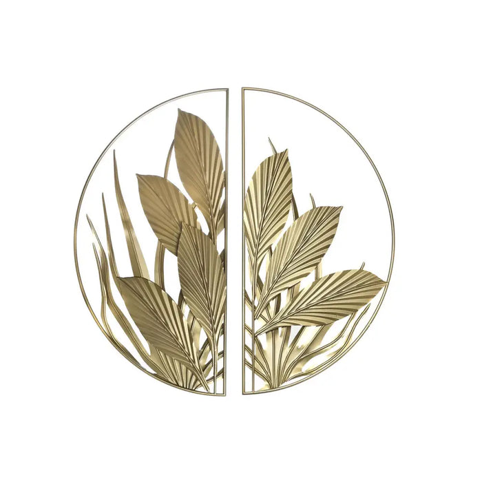 Декорация за стена DKD Home Decor Златен Тропически Лист
