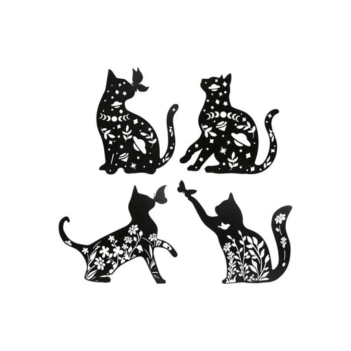 Декорация за стена Home ESPRIT Черен Котка 37 x 1,3 x 48 cm