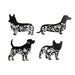 Декорация за стена Home ESPRIT Черен Куче 40 x 1 x 33 cm (4