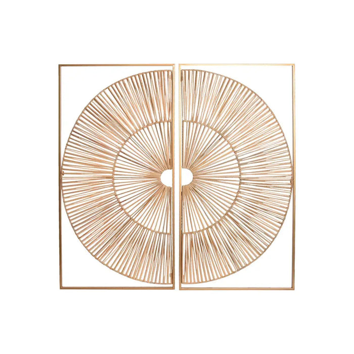 Декорация за стена Home ESPRIT Златен Естествен 50 x 2 x