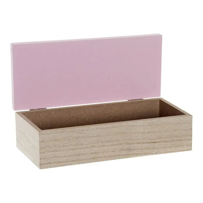 Декоративна кутия DKD Home Decor Естествен Алуминий Дървен