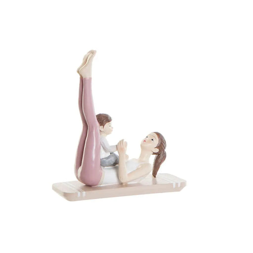 Декоративна фигурка DKD Home Decor Розов Yoga Scandi 15,5 x