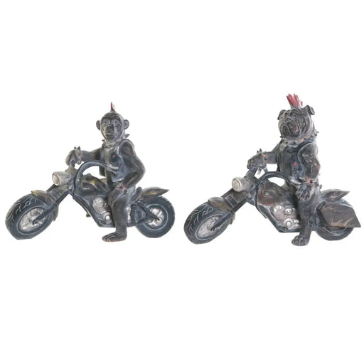 Декоративна фигурка Home ESPRIT Тъмно сив Моторист 24 x 15