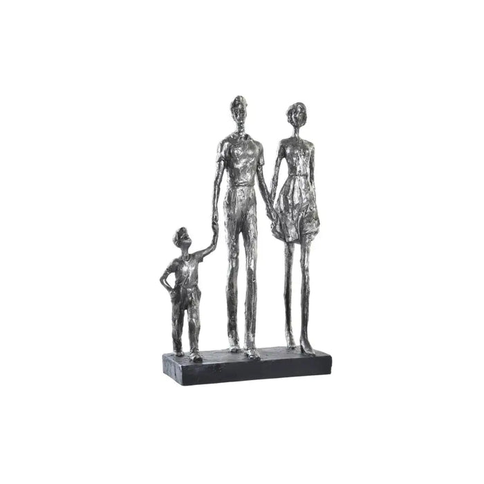 Декоративна фигурка DKD Home Decor Сребрист Черен Смола