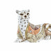 Декоративна фигурка DKD Home Decor Бял Оранжев Леопард