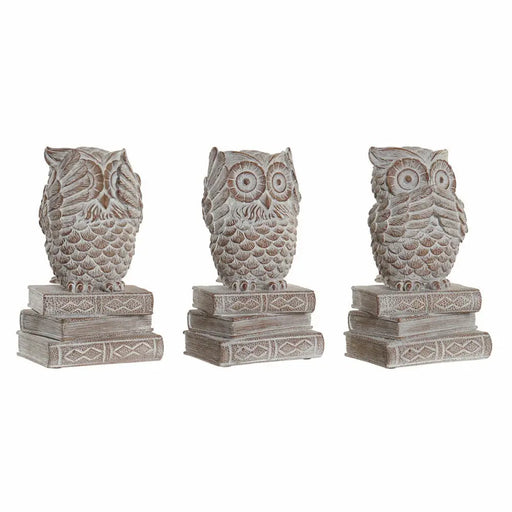 Декоративна фигурка DKD Home Decor Бял Бухал Гранитогрес 11