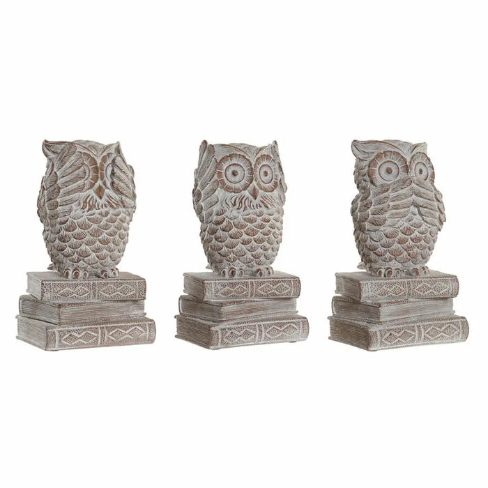 Декоративна фигурка DKD Home Decor Бял Бухал Гранитогрес 11