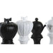 Декоративна фигурка DKD Home Decor Бял Черен Шахматни