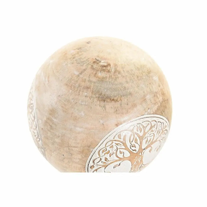 Декоративна фигурка DKD Home Decor Бял Естествен Дърво