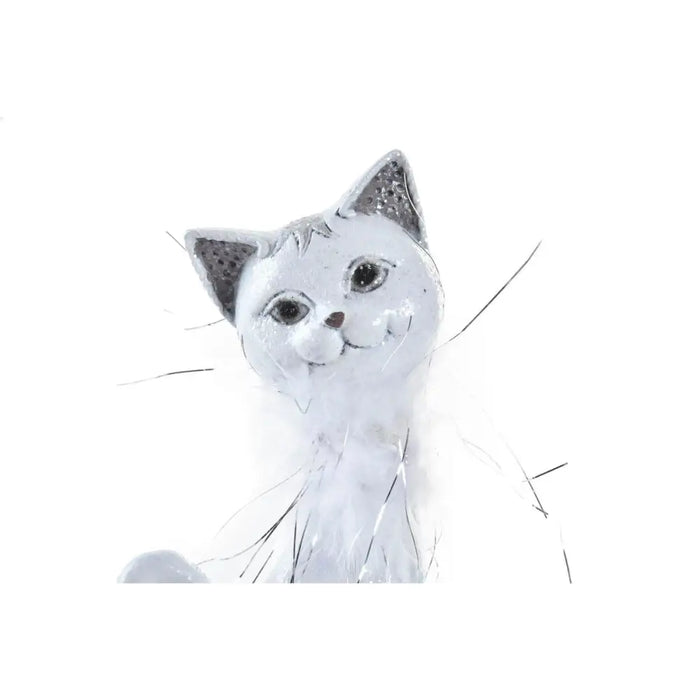 Декоративна фигурка DKD Home Decor Бял Котка романтичен 30