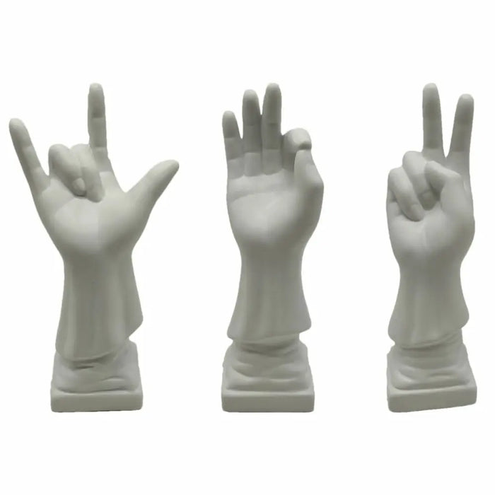 Декоративна фигурка DKD Home Decor Бял Ръка 7 x 7 x 25 cm
