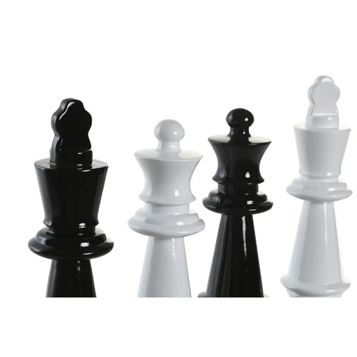 Декоративна фигурка DKD Home Decor Черен Бял Смола Шахматни
