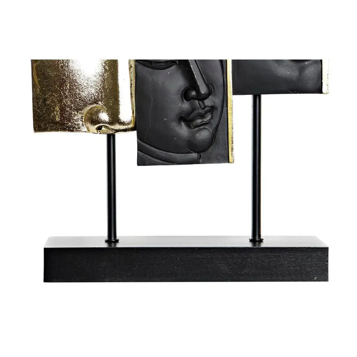 Декоративна фигурка DKD Home Decor Черен Златен Буда