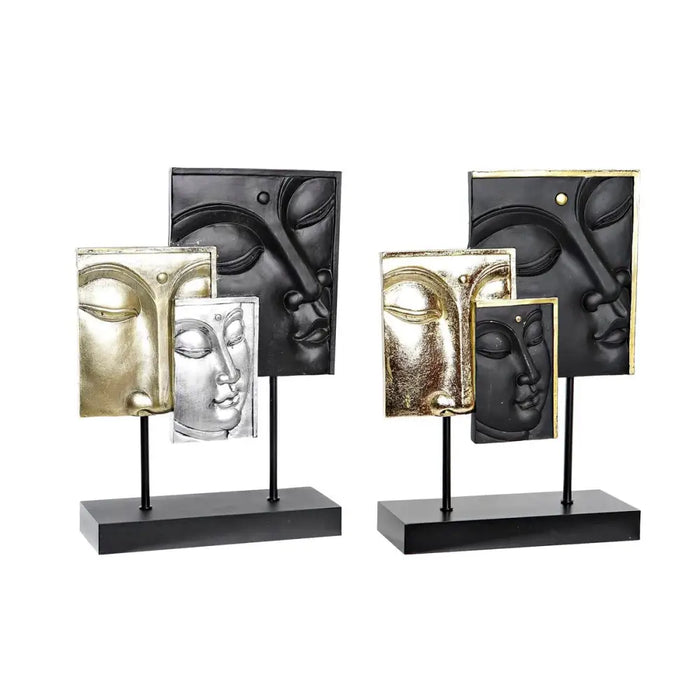 Декоративна фигурка DKD Home Decor Черен Златен Буда