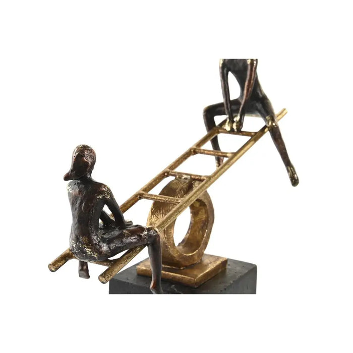 Декоративна фигурка DKD Home Decor Черен Златен Метал Смола