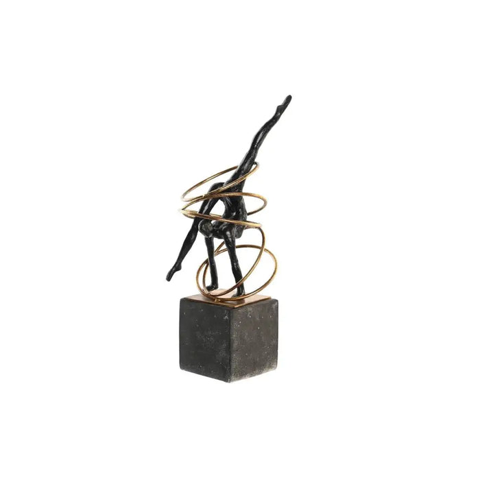 Декоративна фигурка DKD Home Decor Черен Златен Метал Смола