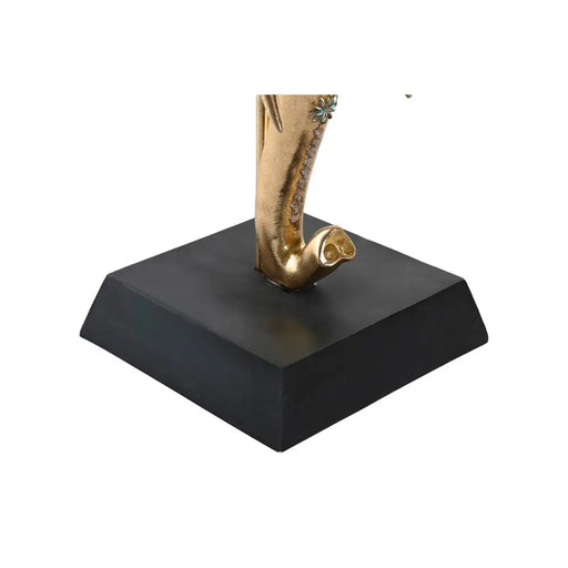 Декоративна фигурка DKD Home Decor Черен Златен Слон