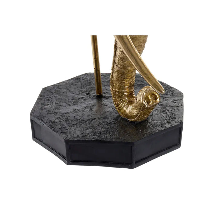 Декоративна фигурка DKD Home Decor Черен Златен Слон