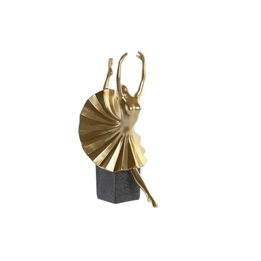 Декоративна фигурка DKD Home Decor Черен Златен Смола